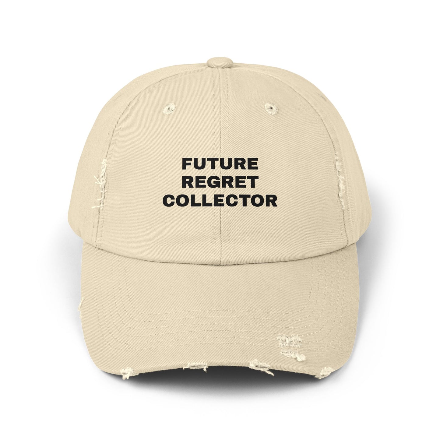 'Future Regret Collector' Unisex Distressed Cap