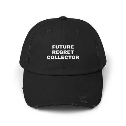 'Future Regret Collector' Unisex Distressed Cap