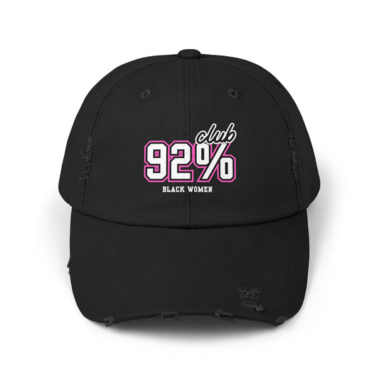 Black Women 92% Club - Unisex Distressed Cap