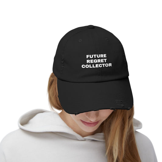 'Future Regret Collector' Unisex Distressed Cap