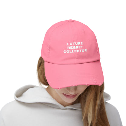 'Future Regret Collector' Unisex Distressed Cap